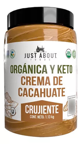 Crema De Cacahuate Crujiente  Orgánica y Keto 1.13 kg