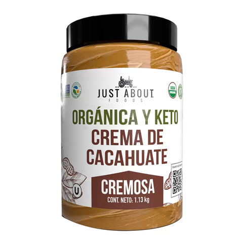 Crema De Cacahuate Cremosa Orgánica y Keto 1.13 kg