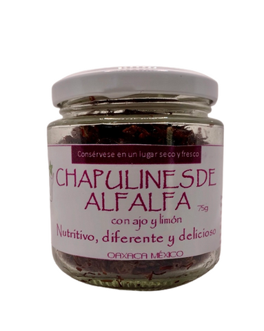 Chapulines de Alfalfa con Ajo y Limón